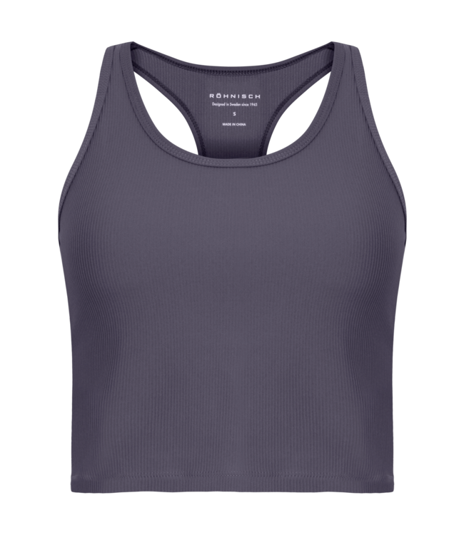 Rohnisch Ribbed R Tank - Dark Grey Plum