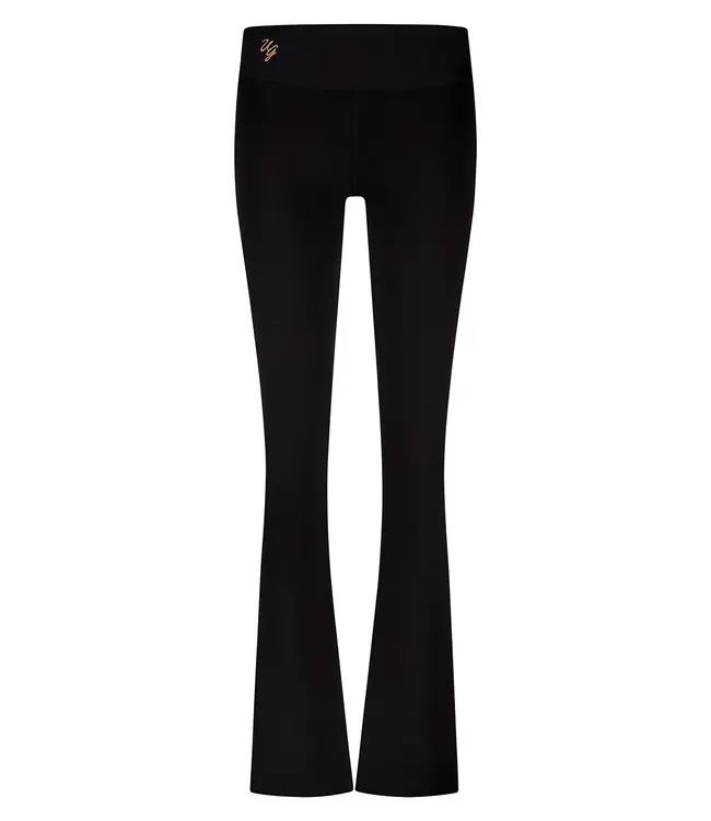 Urban Goddess Anandafied Flared Yoga broek van katoen - Onyx Black