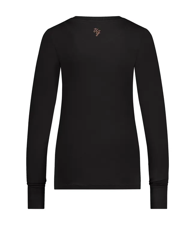 Urban Goddess Karuna OM Yoga Bamboe Longsleeve - Onyx Black