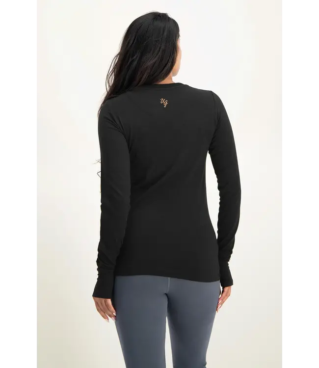 Urban Goddess Karuna OM Yoga Bamboe Longsleeve - Onyx Black