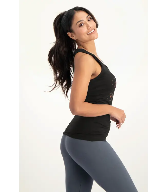Urban Goddess Metatron Core Katoenen Yoga Top - Onyx Black