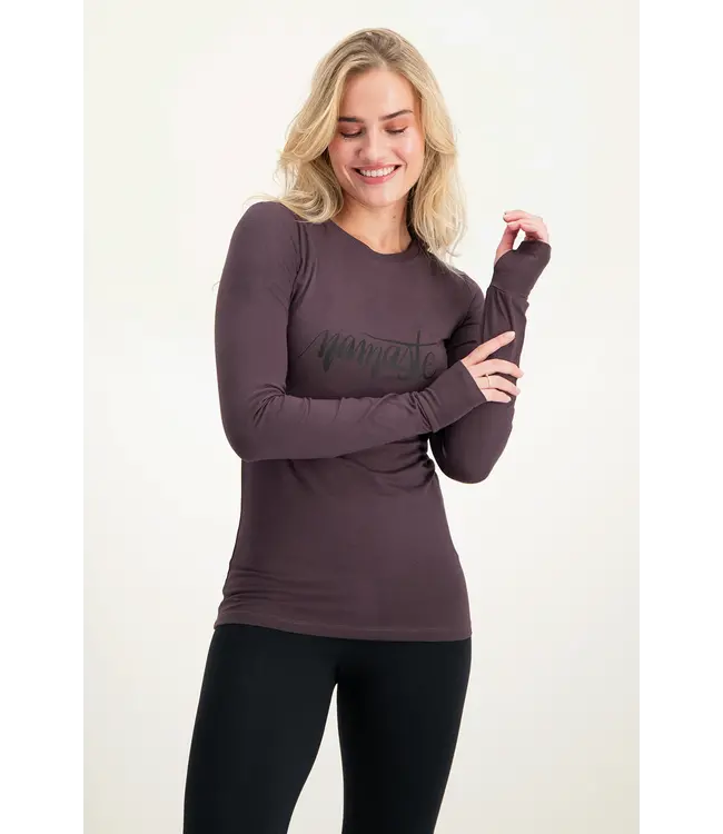 Urban Goddess Namaste Core Duurzame Yoga Longsleeve - Berry