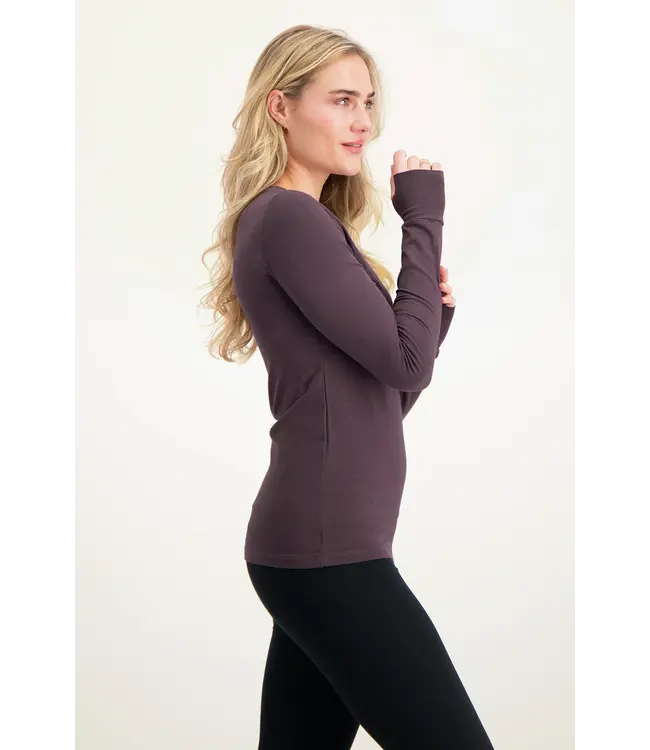 Urban Goddess Namaste Core Duurzame Yoga Longsleeve - Berry