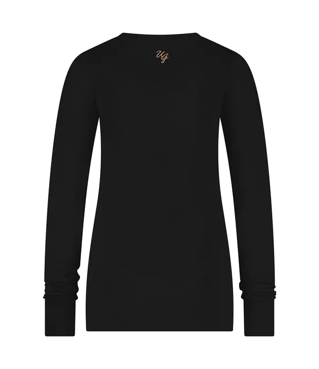 Urban Goddess Namaste Core Dry-fit Yoga Longsleeve - Onyx Black