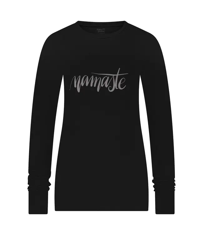 Urban Goddess Namaste Core Dry-fit Yoga Longsleeve - Onyx Black