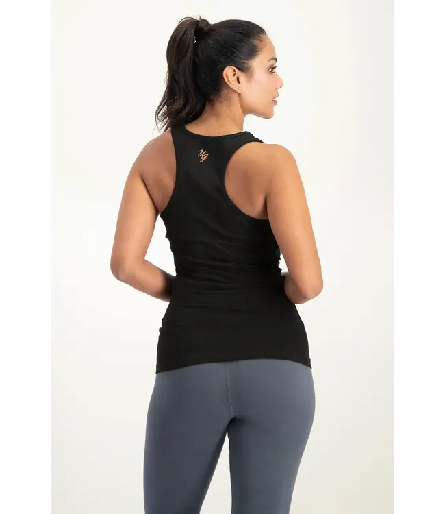 Urban Goddess Namaste Core Yoga Tank - Onyx Black