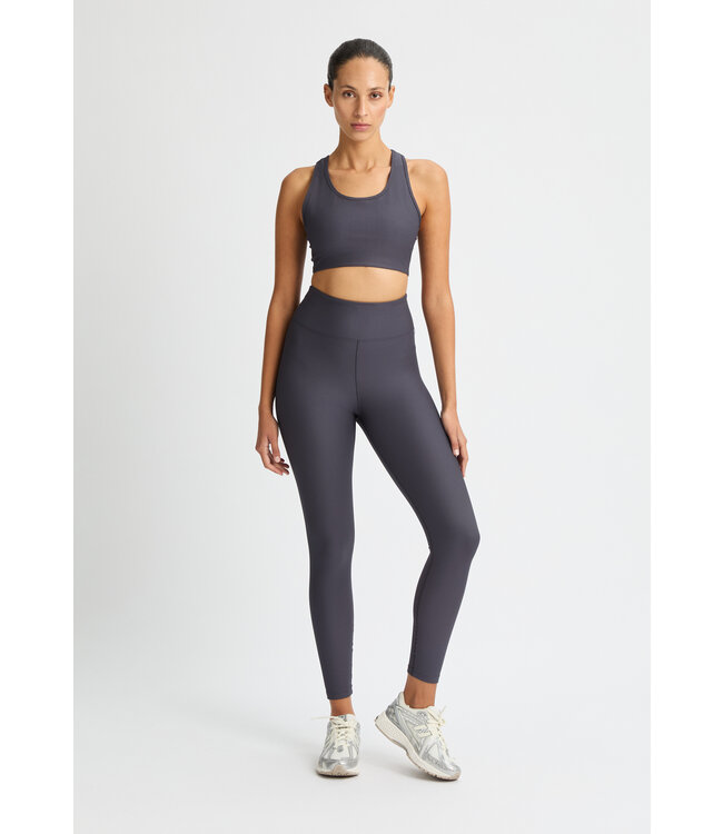 Rohnisch Ribbed R High Rise Tights -  Dark Grey Plum