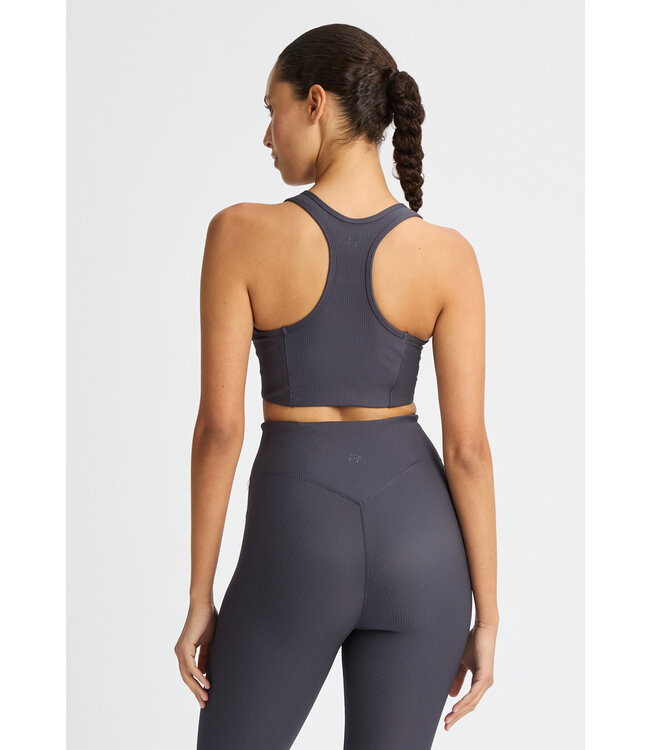 Rohnisch Ribbed R Duurzame Sportsbra - Dark Grey Plum