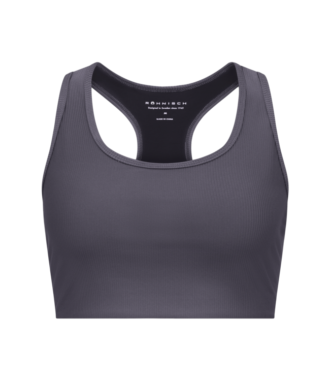 Rohnisch Ribbed R Duurzame Sportsbra - Dark Grey Plum