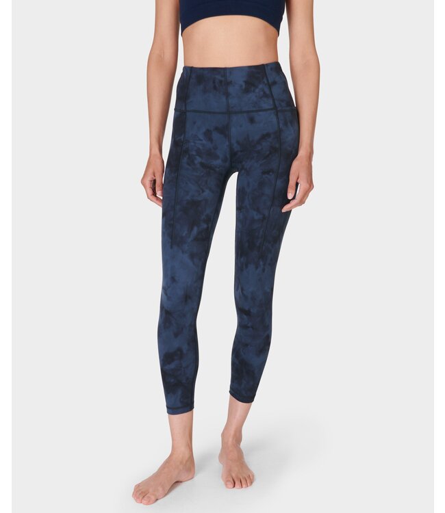 Sweaty Betty Super Soft 7/8  Yoga Leggings - Navy Blue Spray Dye