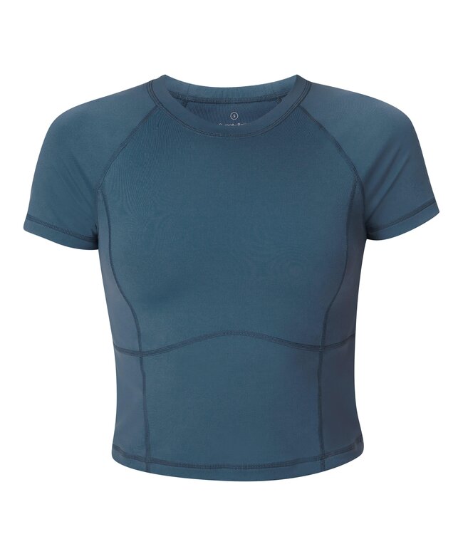 Sweaty Betty All Day Cropped Yoga T-Shirt - Subdued Blue