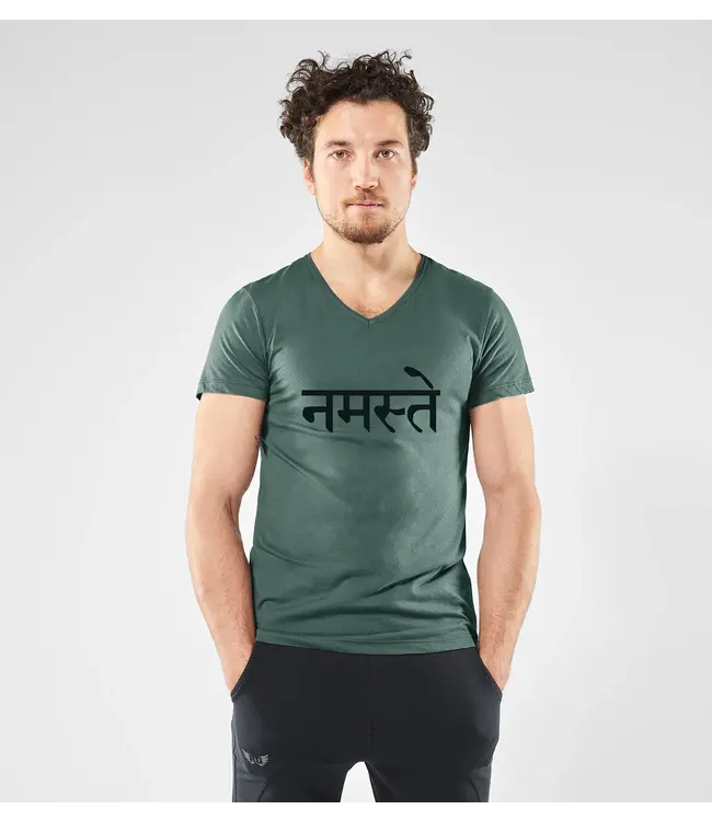 Renegade Guru Namaste Bamboe Heren Yoga Tee - Forest