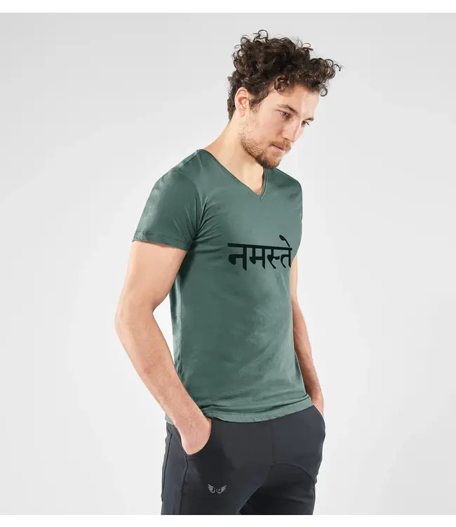 Renegade Guru Namaste Bamboe Heren Yoga Tee - Forest