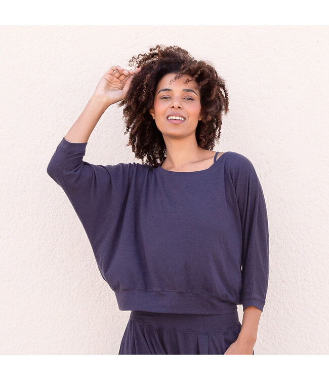 Jaya Frida 3/4 Yoga Shirt - Nightblue