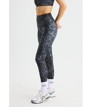 Rohnisch Printed High Waist Yoga Legging - Grey Leo Print