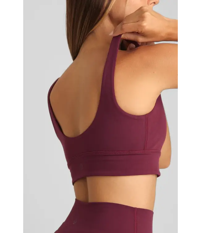 Zencore Eco Padded Yoga BH - Plum