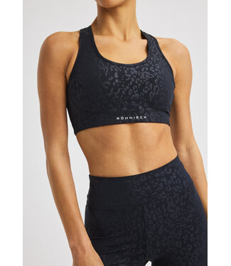 Rohnisch Flattering Mesh Sportsbra - Leo Emboss Black