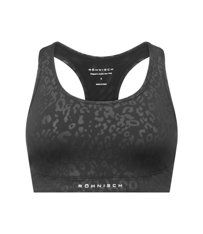 Rohnisch Flattering Mesh Sport BH - Leo Emboss Black