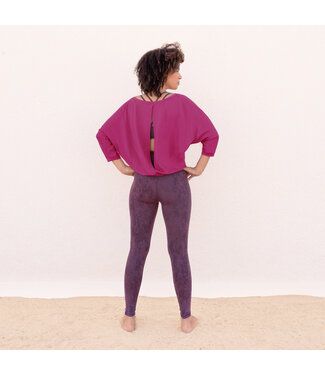 Jaya Frida 3/4 Batwing Yoga Shirt - Berry