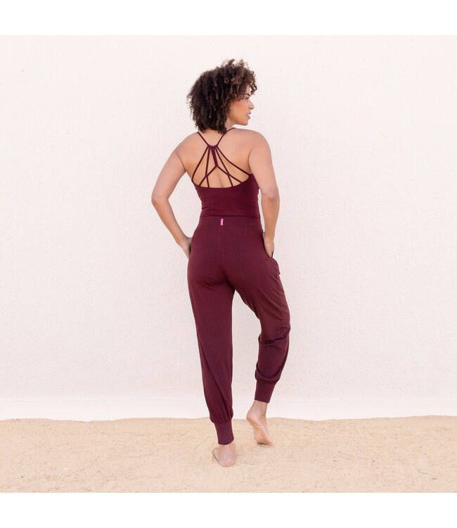Jaya Lange Yoga Pilates Top Nicole - Burgundy