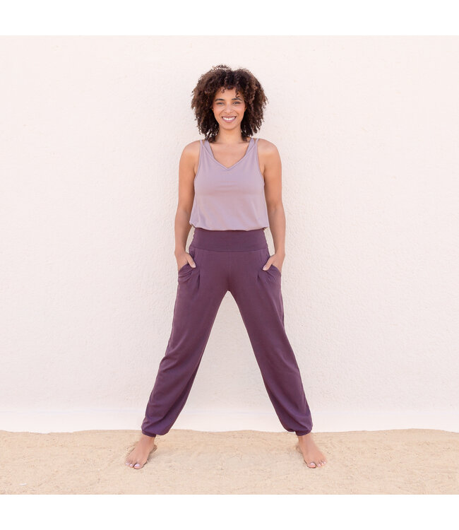 Jaya Joelle Losse Chill Yoga Broek – Plum