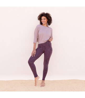 Jaya Sumatra Snake Yoga Leggings - Plum