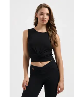Urban Goddess Veyra Yoga Knot Tank - Onyx Black