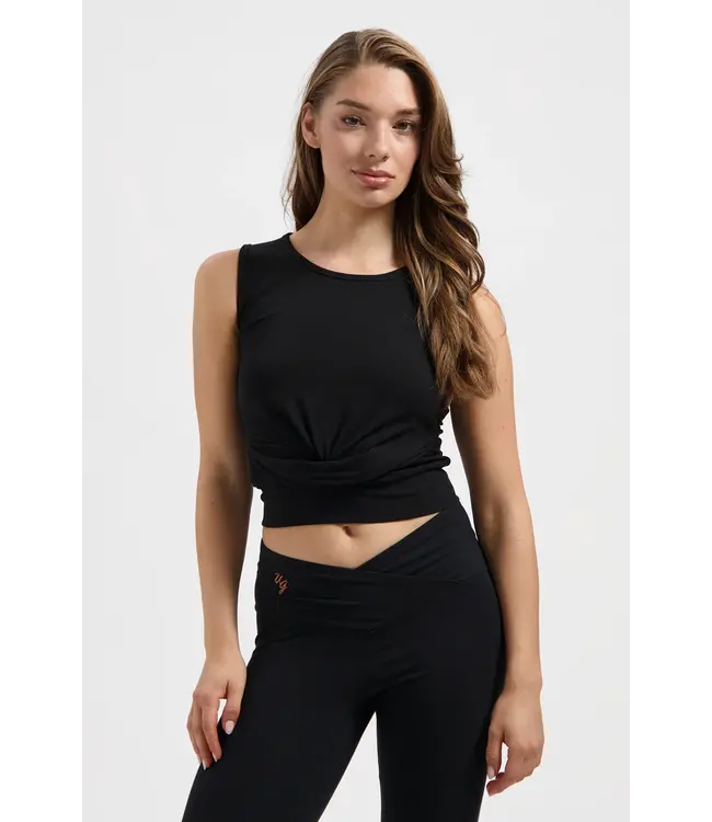 Urban Goddess Veyra Yoga Knot Tank - Onyx Black