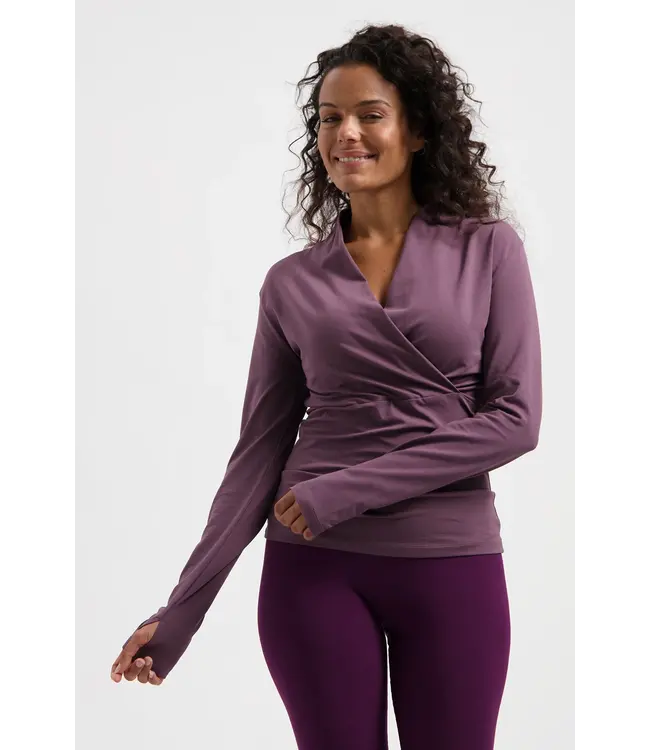 Urban Goddess Ishtar Yoga Top met Lange Mouwen – Berry