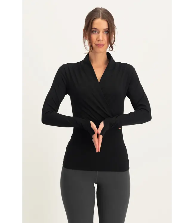 Urban Goddess Ishtar Longsleeve Yoga Top - Onyx Black
