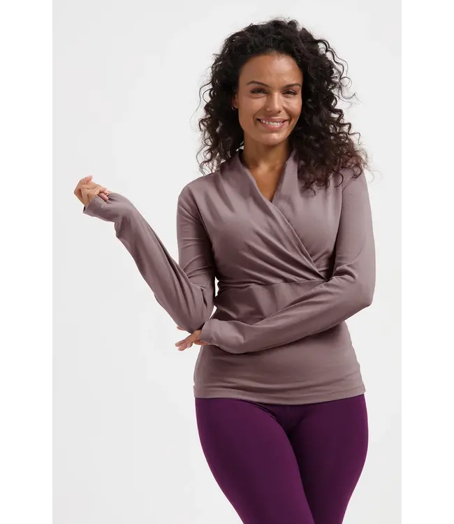 Urban Goddess Ishtar Longsleeve Yoga Top - Fireclay