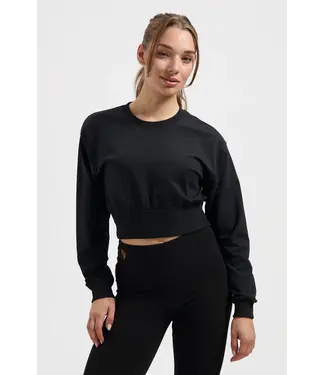 Urban Goddess Naya Cropped Yoga Longsleeve - Onyx Black