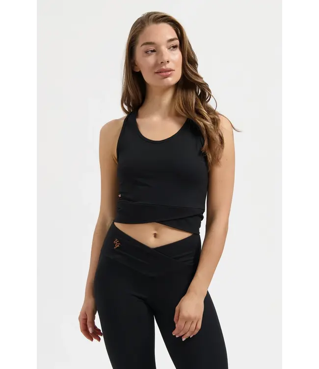 Urban Goddess Sati Yoga Crop Tank - Onyx Black