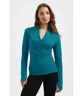 Urban Goddess Ishtar Longsleeve Yoga Top - Riverstone