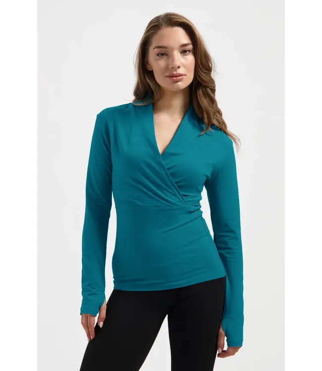 Urban Goddess Ishtar Longsleeve Yoga Top - Riverstone