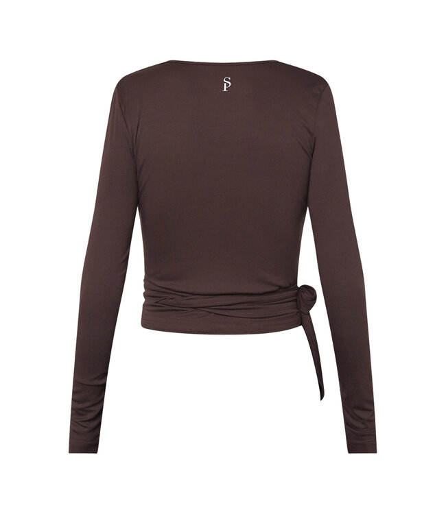 Sisters Point Lay Wrap Yoga Longsleeve – Dark Brown