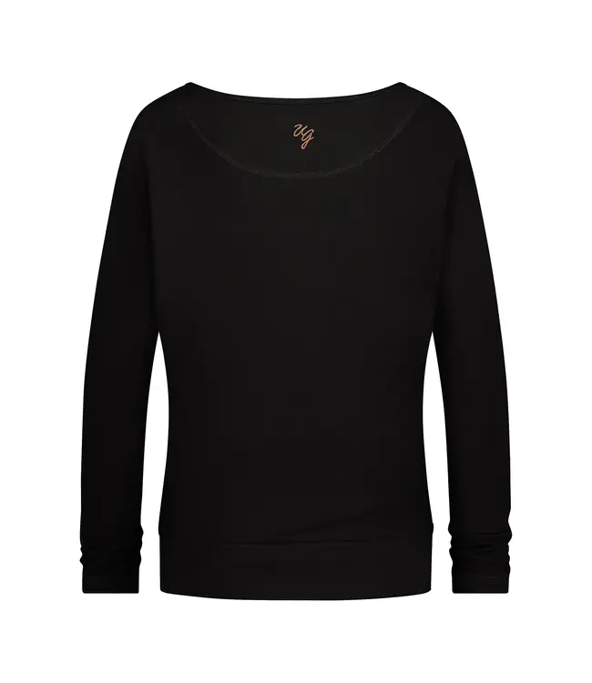 Urban Goddess Budhi Longsleeve Zwarte Yoga Top - Onyx Black
