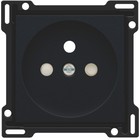 Niko Afwerkingst  Zwart stopcontact inbouwdiepte 28,5mm 161-66601