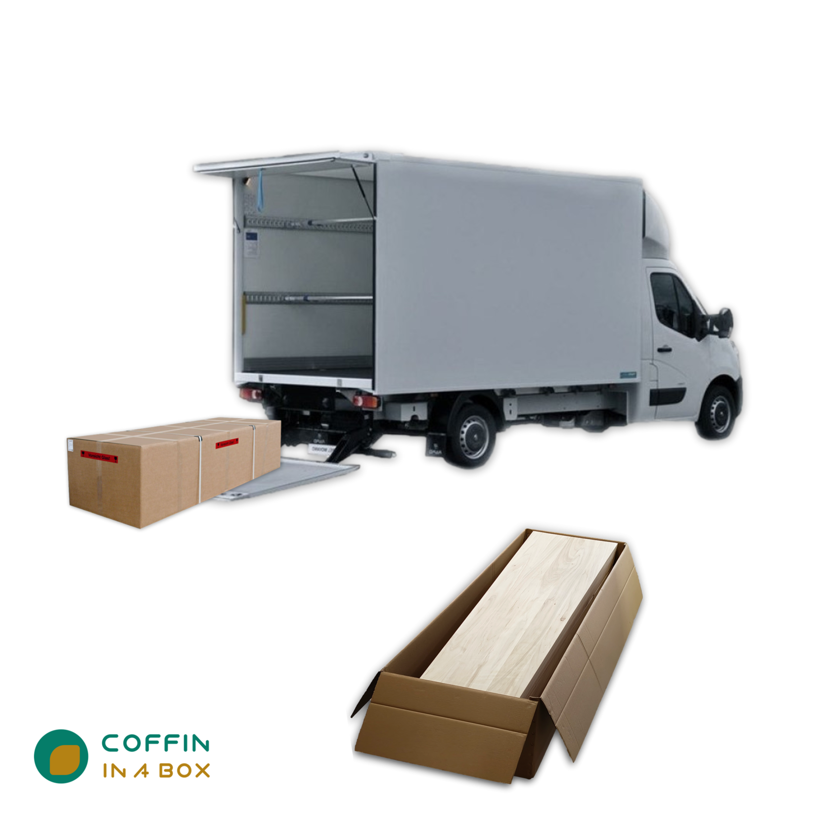 Naaldhout Goedkope Naaldhouten Uitvaartkist gratis geleverd in doos, gebruiksklaar!