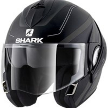 Shark Shark Evoline 3 Matt Zwart Anthracite Wit  Hyrium Systeemhelm