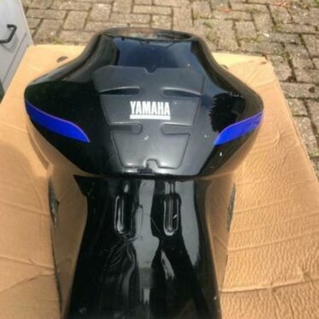 Yamaha origineel Yamaha TDM 850 Benzinetank tankpad, netjes! 1992 zwart glans