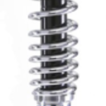 Hagon Shocks Kreidler  onder zwart, chromen veer