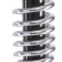 Hagon Shocks 360 en 370, binnenkant zwart + chromen veer