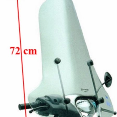 Piaggio windscherm hoog + bev. set helder zip2000 72cm piag orig 582338