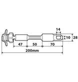 Opti-Line Opti-arm, bevestiging voor smartphone-hoes met flexibele arm en gat van 10 x 14 mm