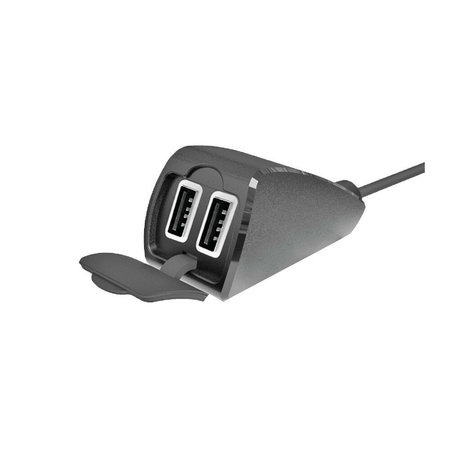 Opti-Line Usb-Fix Trek, regenbestendige dubbele USB-oplader, stuurbevestiging - Ultra Fast Charge - 5400 mA - 12 / 24V