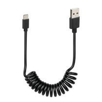 Veerkabel  Usb Type-C - 100 cm - Zwart