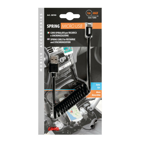 Opti-Line Opti-Line Veerkabel Usb> Micro Usb - 100 cm - Zwart