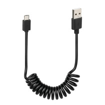 Veerkabel Usb> Micro Usb - 100 cm - Zwart