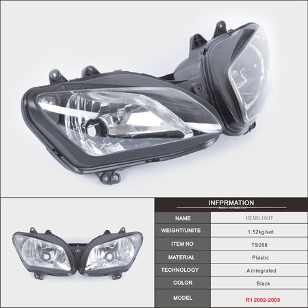 Motoo Koplamp YAMAHA YZF R1 YZF 2002 2003 02 03 NIEUW